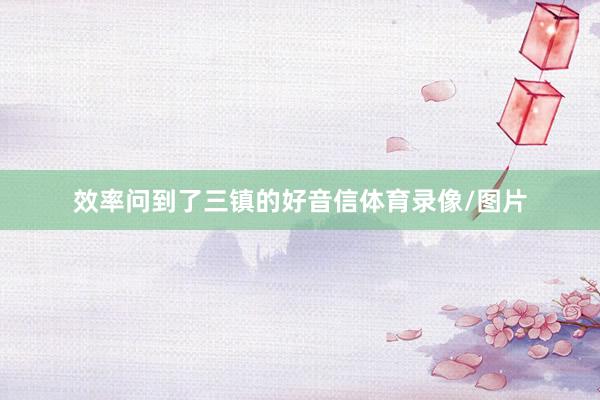 效率问到了三镇的好音信体育录像/图片